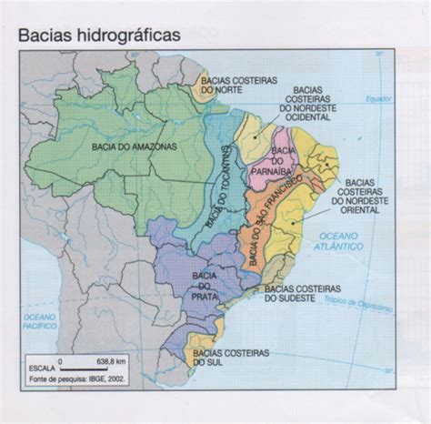 Professor Wladimir Geografia ATIVIDADE com MAPA Regiões Hidrográficas Brasileiras