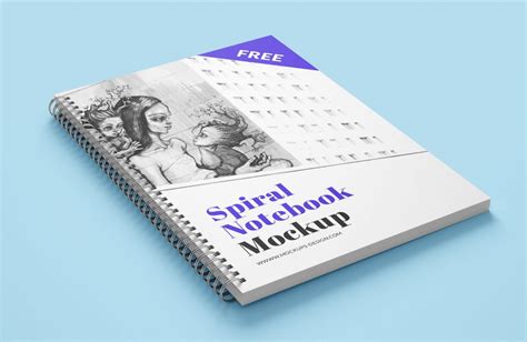 40 Charming Spiral Notebook Mockup Templates
