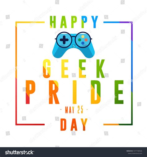 Happy Geek Pride Day Logo Vector Stock Vector Royalty Free 1977738926