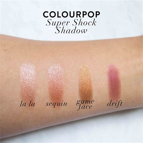 colourpop super shock shadow swatches colourpop super shock colourpop makeup swatches
