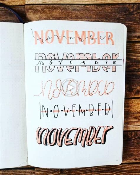 Some Title Lettering Ideas For Your Bullet Journalstyles For Your