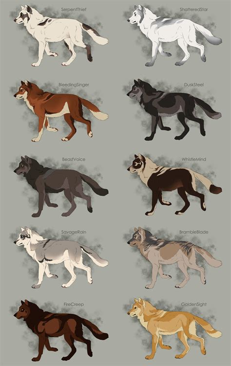 Semi Realistic Wolf Adoptables Set 6 Closed By Therbis On Deviantart