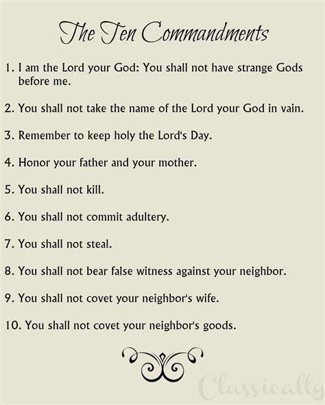 The Ten Commandments Print 8x10 Christian Art Faith Etsy