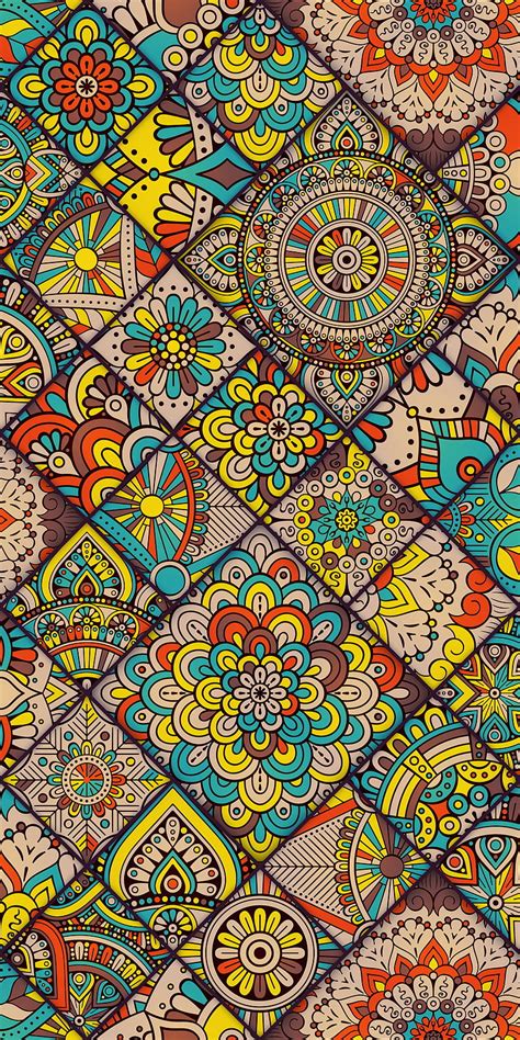 Tribal Patterns Colorful Wallpaper