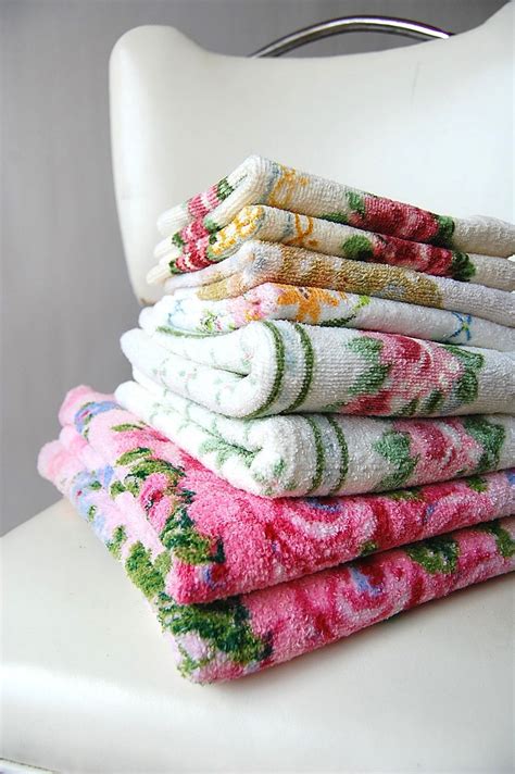 Reserved Vintage Floral Towels Hand Towels And Washcloths