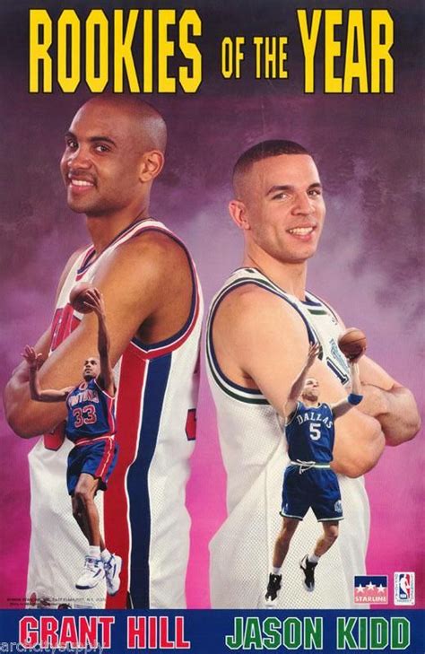Grant Hill And Jason Kidd Rookies Of The Year 1995 Poster Jason Kidd