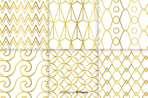 Free Vector Geometric Luxury Pattern Collection Concept