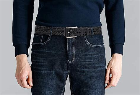 Mens Beltsbulliant Leather Woven Braided Belts For Mens Casual Jeans