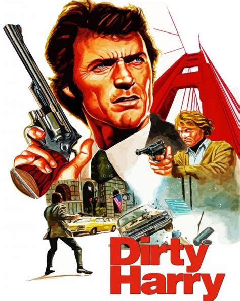 Dirty Harry Movie Poster Paint By Number Numpaints Paint By Numbers
