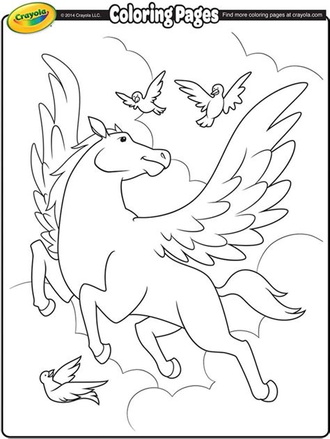 Select from 33940 printable crafts of cartoons, nature, animals, bible and many more. Pegasus Coloring Page | crayola.com