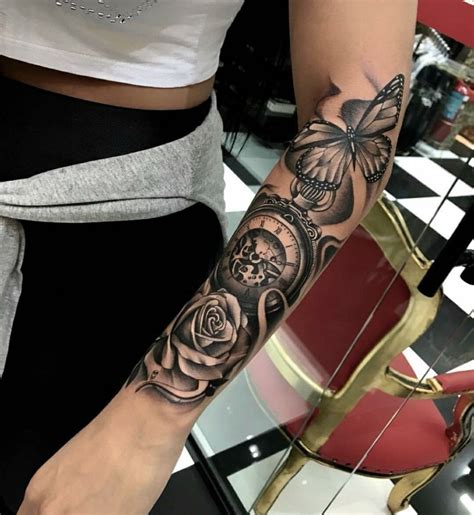 Pin By Meagan May On Relógio Forearm Tattoo Women Sleeve Tattoos