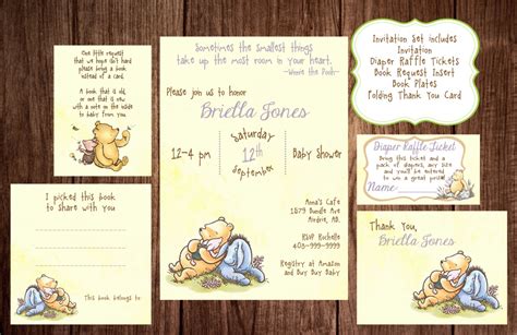 Diy printable baby shower invitation winnie the pooh. Printable Winnie the Pooh Baby Shower story book baby shower