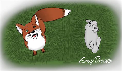 Fox And Rabbit By Enaydraws On Deviantart