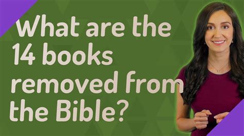 What Are The 14 Books Removed From The Bible Youtube
