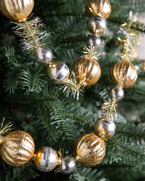 Crystal And Gold Christmas Tree Garland Balsam Hill