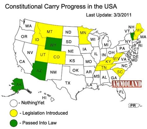 Constitutional Carry States Map 2023 World Map