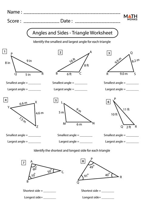 Triangle Theorems Worksheet