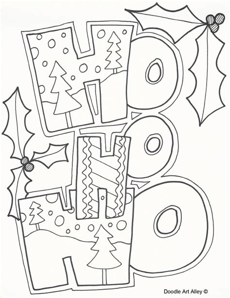 Doodle Art Alley Christmas Coloring Pages