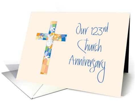 Hand Lettered Church Anniversary Stained Glass Cross And 1407530
