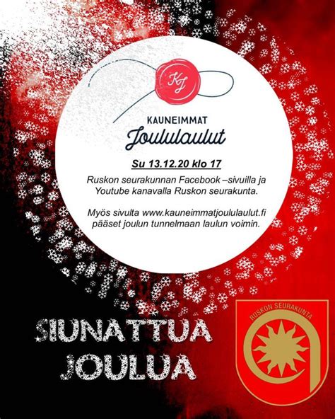 Kauneimmat joululaulut etänä - www.ruskonseurakunta.fi