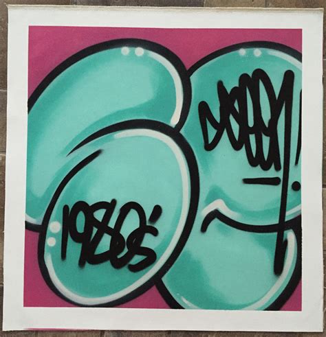 Graffiti Artist Seen Signature Bubble Aerosol On Canvas Dirtypilot