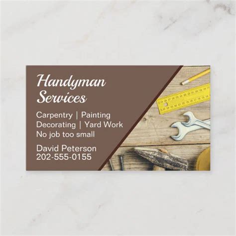 Handyman Home Maintenance Tools Business Card Zazzle