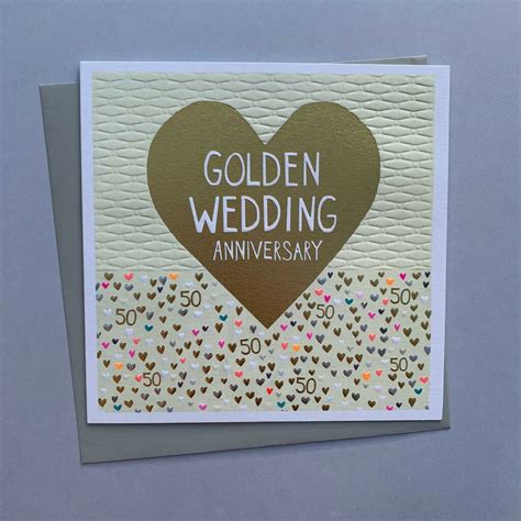Golden Wedding Anniversary Card By Nest Ts