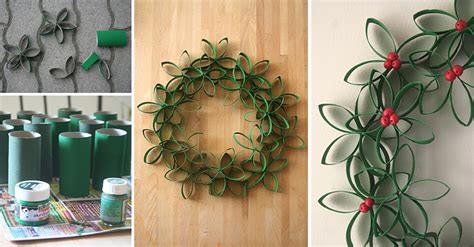 How To Make Paper Roll Christmas Wreath Diy And Crafts