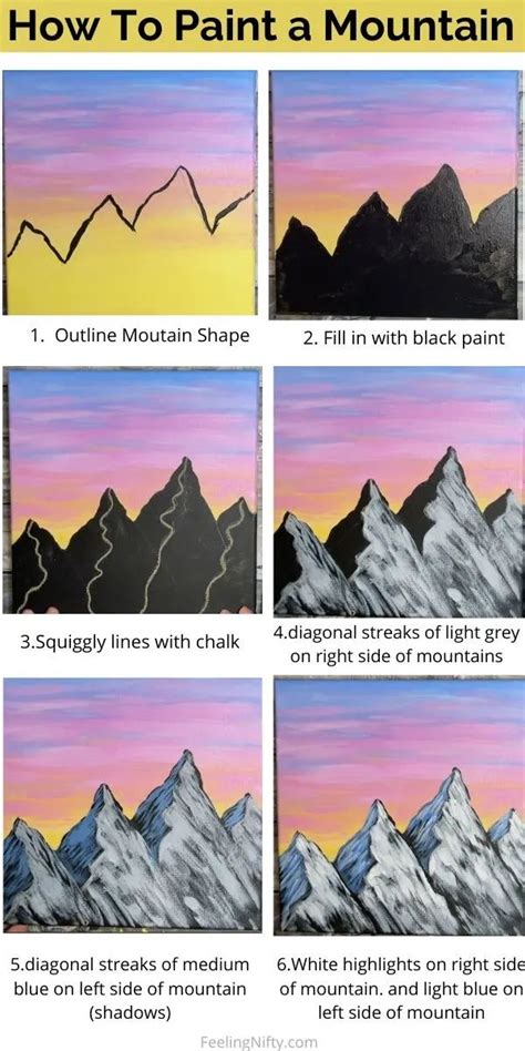 How To Paint A Mountain Easy And Fun Mountain Scene For Beginners