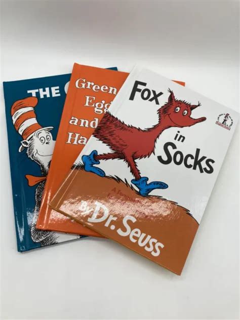 Dr Seuss Beginner Books Lot The Cat In The Hat Green Eggs And Ham Fox