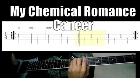 My Chemical Romance Cancer Guitar Tab Youtube