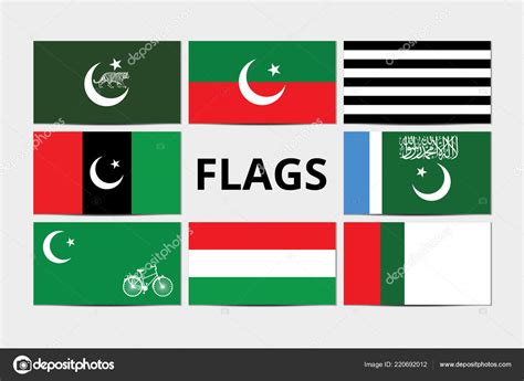 Flags Political Parties Pakistan — Stock Vector © Usmanyousaf92 220692012