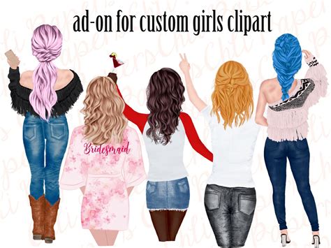 Custom Hairstyles ClipartHair Clipart Womans Hair Etsy