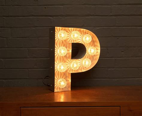 Light Up Marquee Bulb Letters P By Goodwin And Goodwin