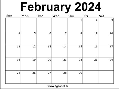 February 2024 Calendar Us Printable Calendars Free