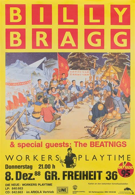 Lot 211 Billy Bragg Workers Playtime Posters
