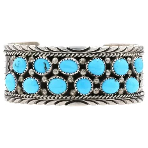 Native American Vintage Navajo Ruth Ann Begay Turquoise Bracelet 6