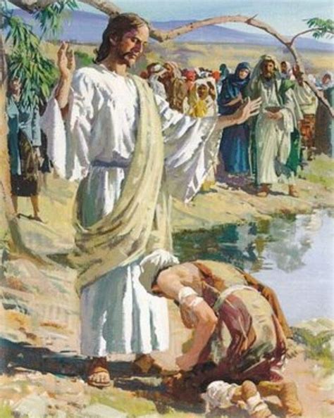 Jesus And Leper Christian Art Jesus Christ Images Bible Pictures