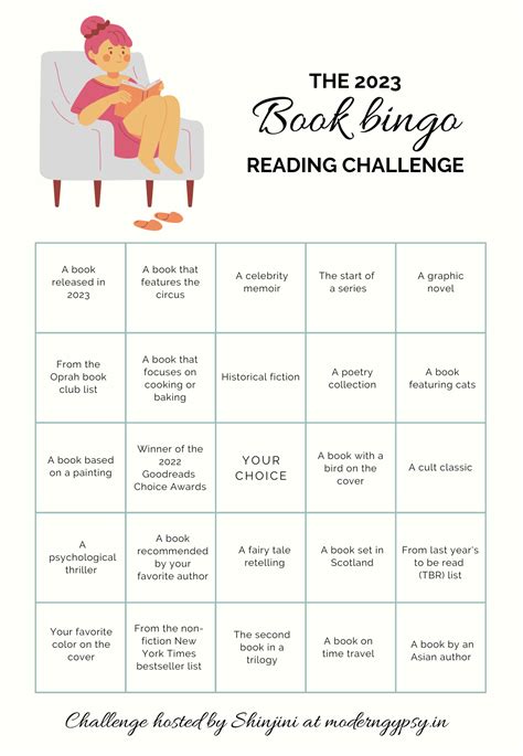 The 2023 Book Bingo Reading Challenge Modern Gypsy