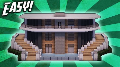 Minecraft How To Build A Modern Mansion House Tutorial