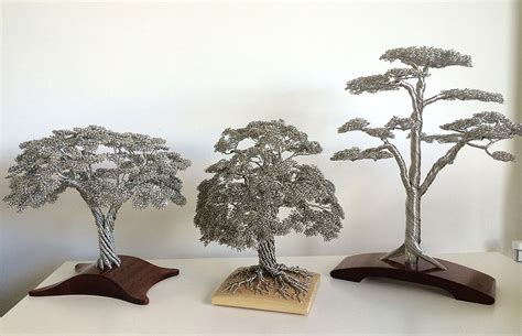 Artist Turns Single Strands Of Wire Into Elaborate Tree Sculptures