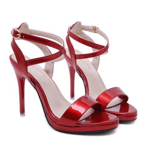 Summer Red High Heel Shoes Woman Sandals Stiletto Heels Ladies