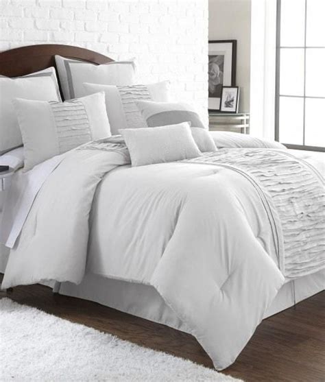 8 Piece Embroidered Off White Comforter Set Queen Home Comforter