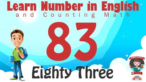 Learn Number Eighty Three 83 In English And Counting Math