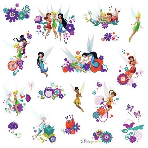 RoomMates Disney Fairies Best Fairy Friends Peel Stick Wall Decals In