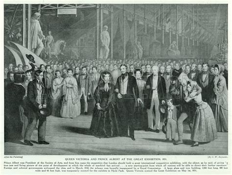 Queen Victoria And Prince Albert At The Great Exhibition 1851 Stock