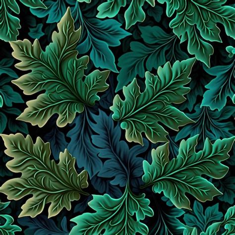Premium Photo Leaf Themed Pattern