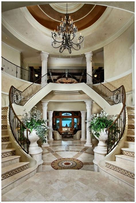 25+ Classic And Beautiful Double Sided Staircase Design Ideas | House ...
