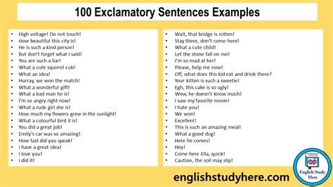 Exclamatory Sentence Definition And Examples Eslbuzz Learning English