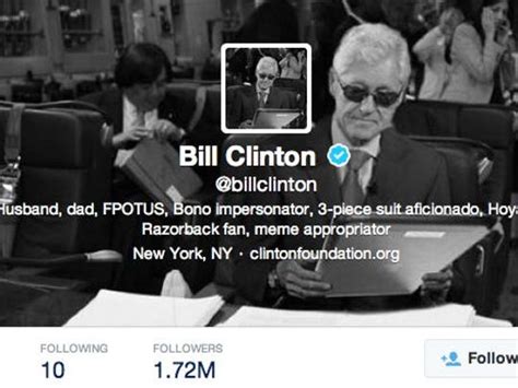 bill clinton copies hillary meme in twitter pic